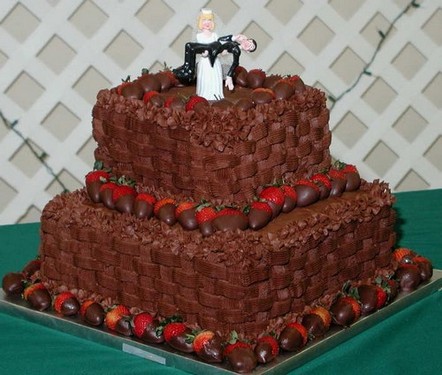 торт клубника в шоколаде